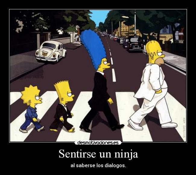 carteles simpsons dialogos ninja memoria anos desmotivaciones