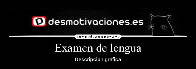 Examen de lengua -