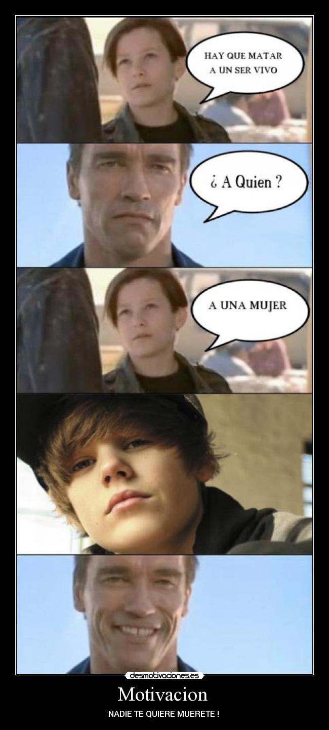 carteles terminator justin desmotivaciones