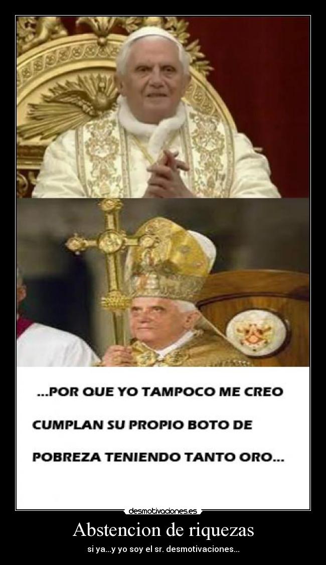 Abstencion de riquezas -