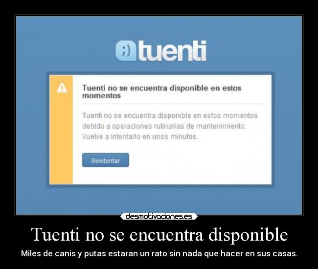 Tuenti no se encuentra disponible - 