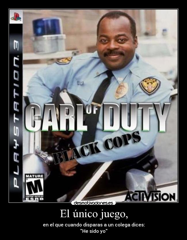 carteles call duty black ops carl cops urkel desmotivaciones