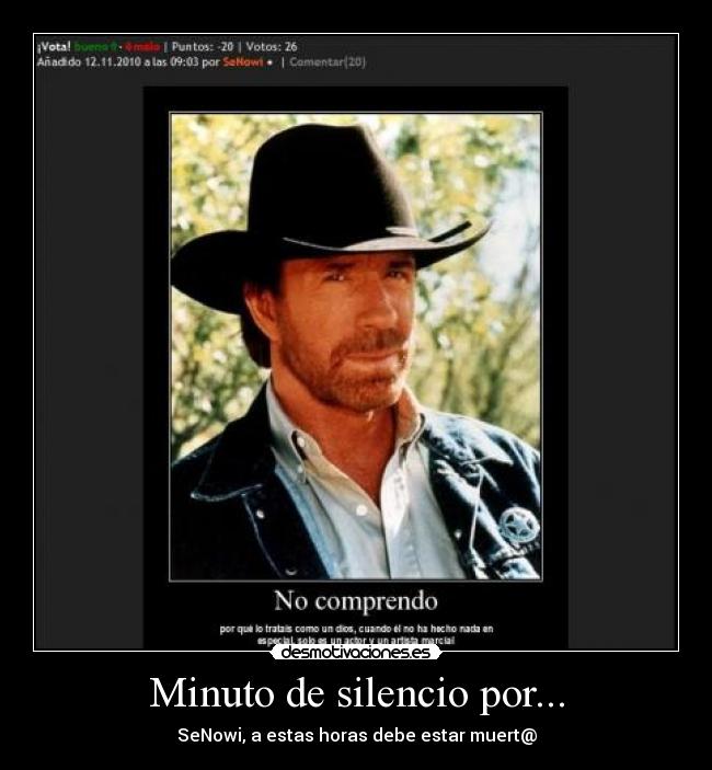 carteles silencio chuck senowi entiende desmotivaciones