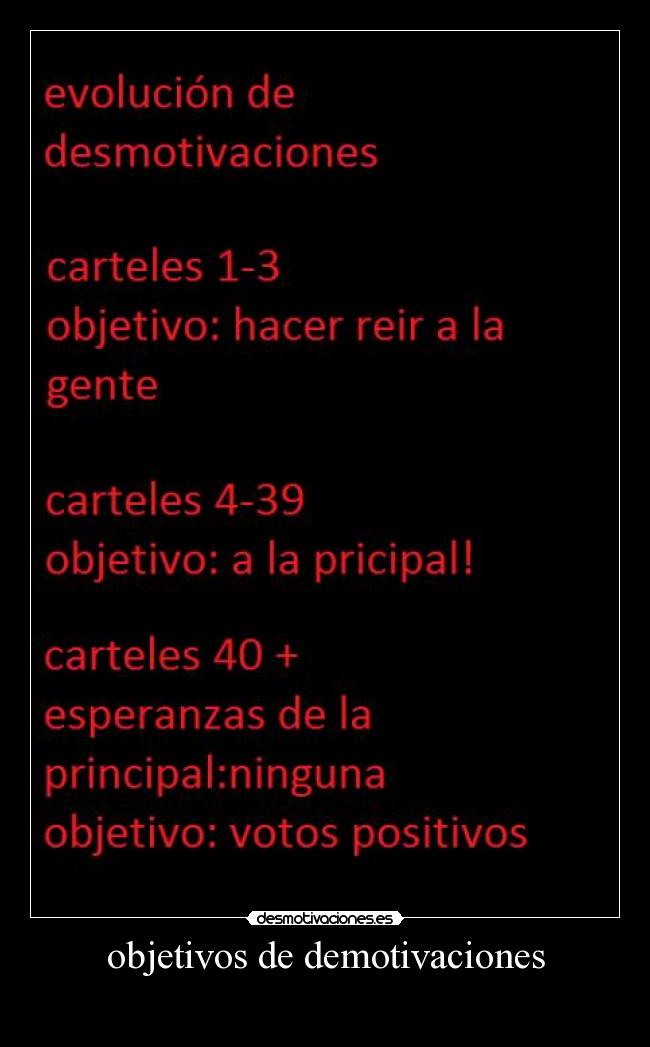 objetivos de demotivaciones - 