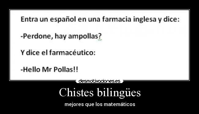 Chistes bilingües -
