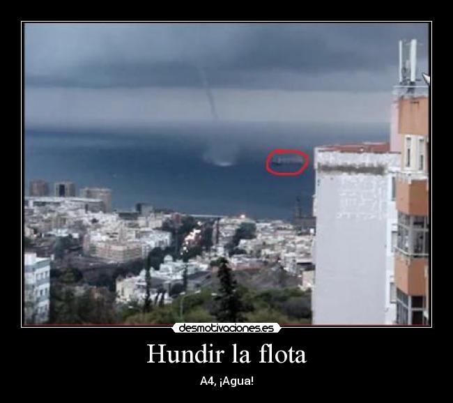 Hundir la flota - A4, ¡Agua!