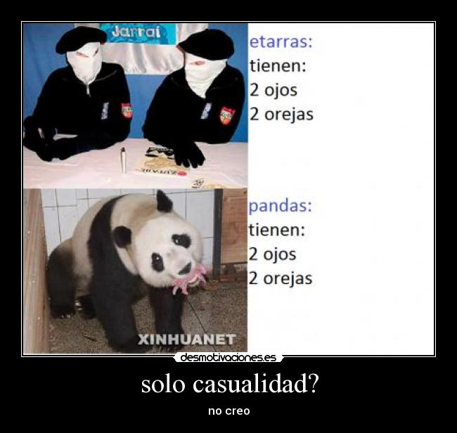solo casualidad? - no creo