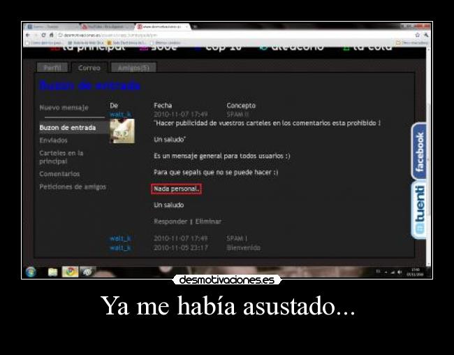 Ya me había asustado... -