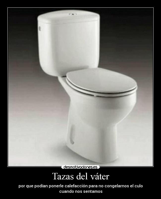 Tazas del váter - por que podían ponerle calefacción para no congelarnos el culo
cuando nos sentamos