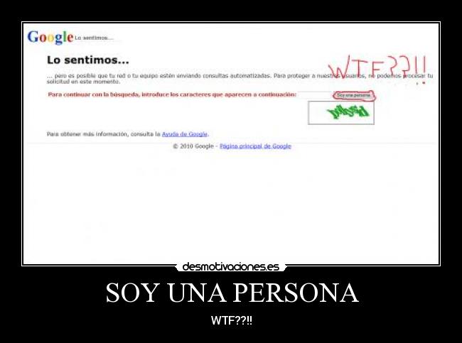 SOY UNA PERSONA - WTF??!!