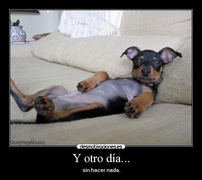 Y otro día... - sin hacer nada.