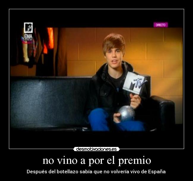 no vino a por el premio - 