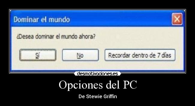 Opciones del PC - 