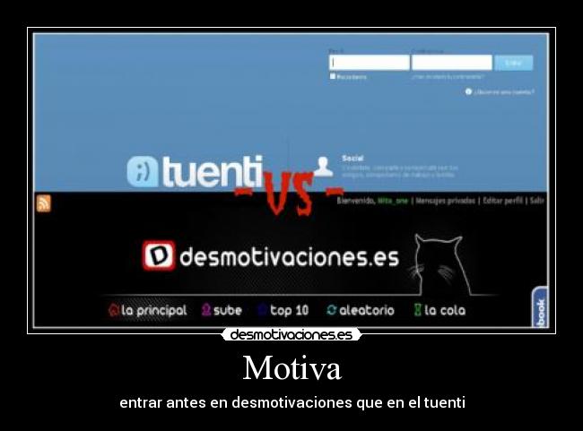 Motiva - entrar antes en desmotivaciones que en el tuenti