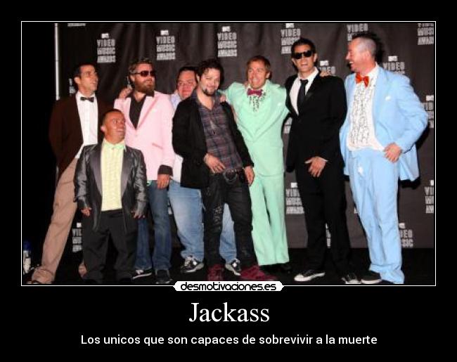 carteles jackassmuertevivir desmotivaciones