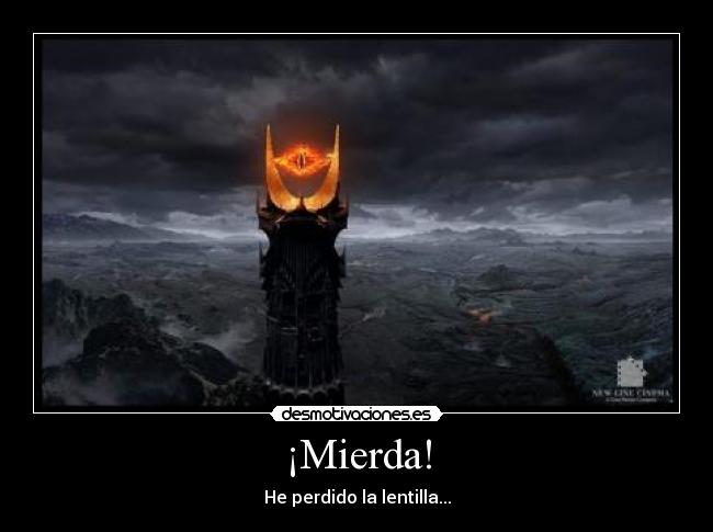 carteles torre sauron lentilla desmotivaciones