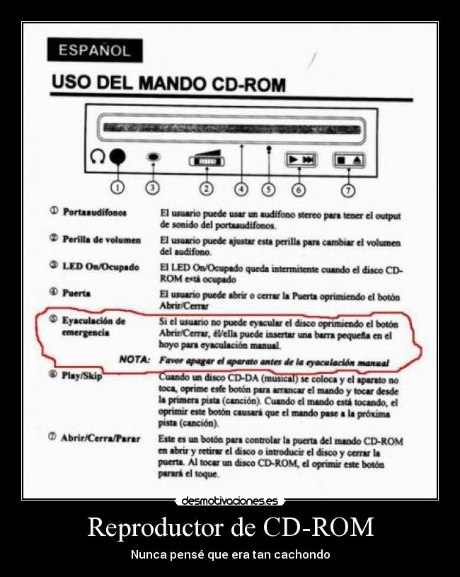 Reproductor de CD-ROM - Nunca pensé que era tan cachondo