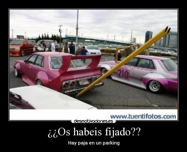 ¿¿Os habeis fijado?? - Hay paja en un parking