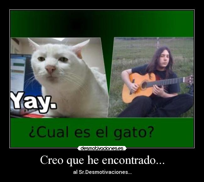 Creo que he encontrado... - al Sr.Desmotivaciones...