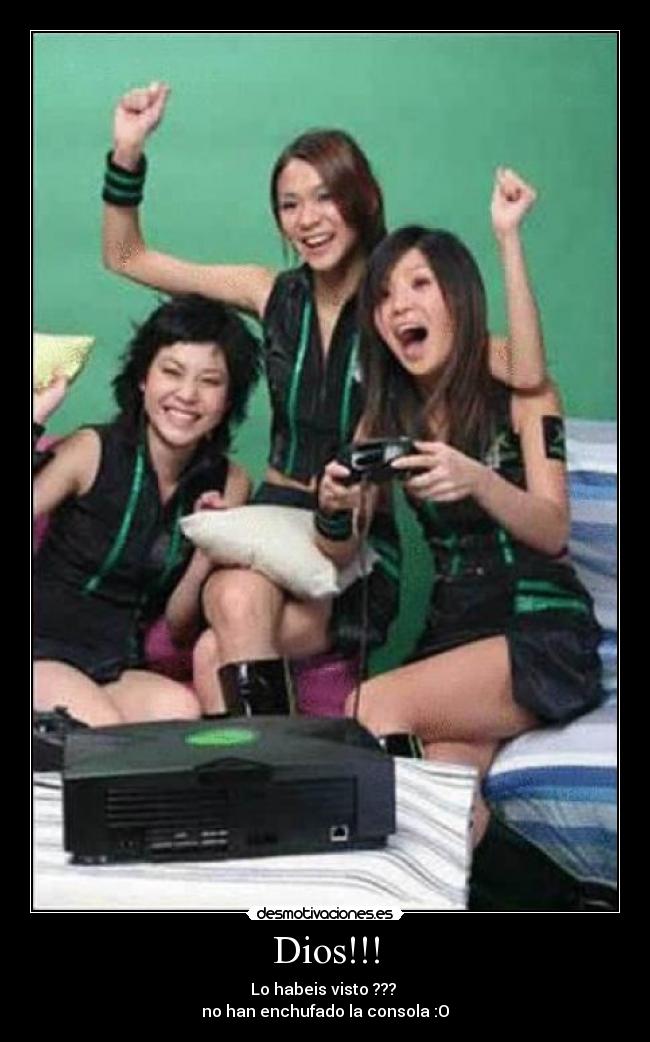 Dios!!! - Lo habeis visto ???
no han enchufado la consola :O