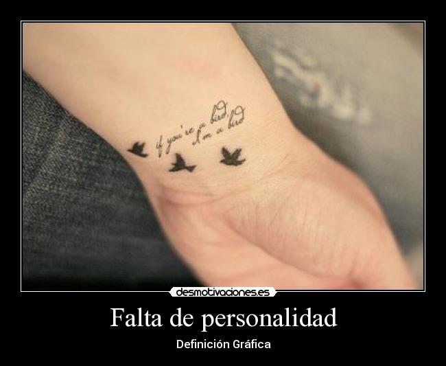 Falta de personalidad - 