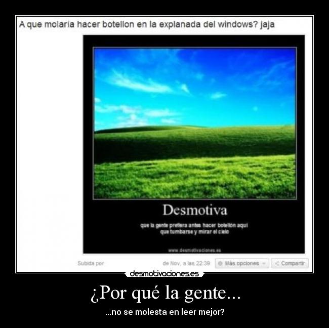¿Por qué la gente... - 