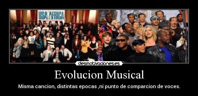Evolucion Musical - Misma cancion, distintas epocas ,ni punto de comparcion de voces.