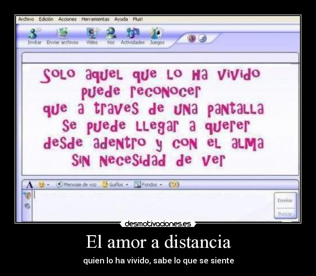El amor a distancia -