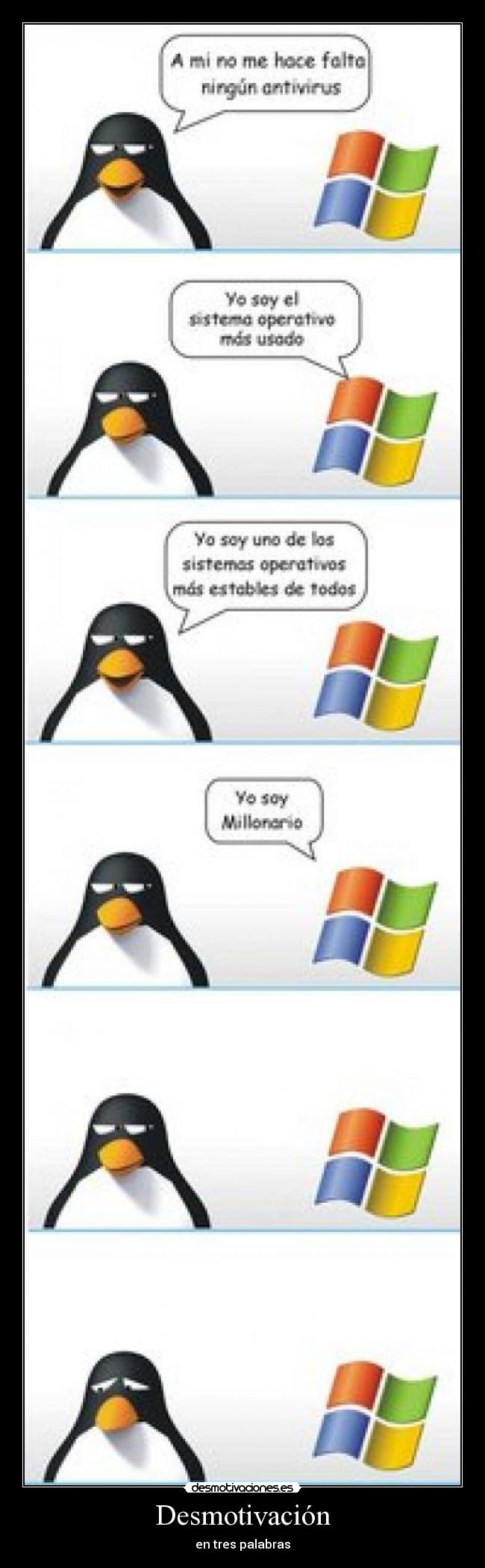 carteles tux windows desmotivaciones