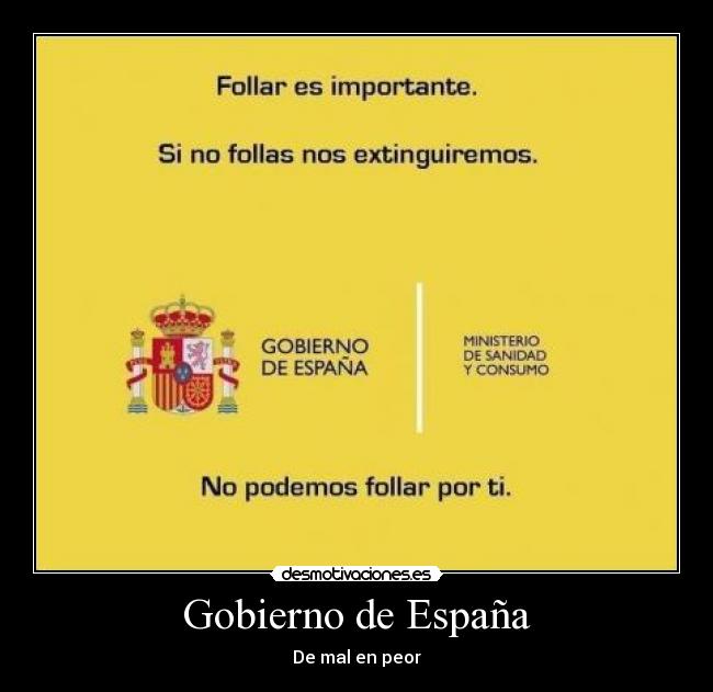 Gobierno de España - De mal en peor