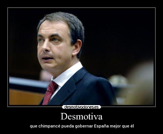 Desmotiva - que chimpancé pueda gobernar España mejor que él