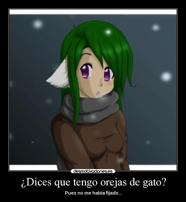 carteles orejas gatosanime desmotivaciones