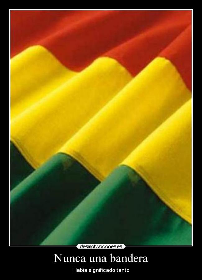 Nunca una bandera - Habia significado tanto