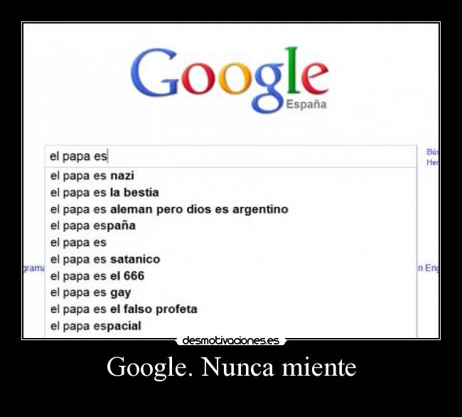 Google. Nunca miente -