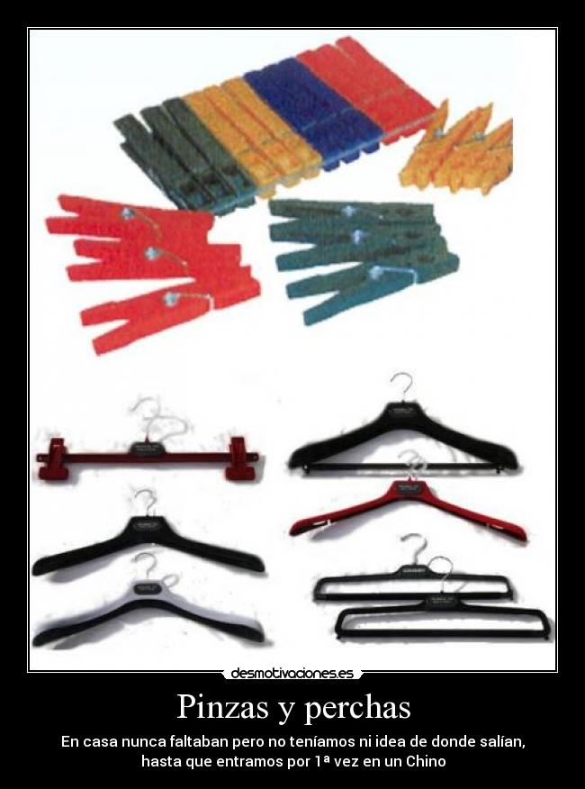 Pinzas y perchas -