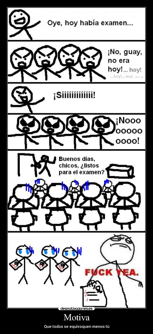 carteles motiva acertar fuck yeah paint vineta examen escuela desmotivaciones