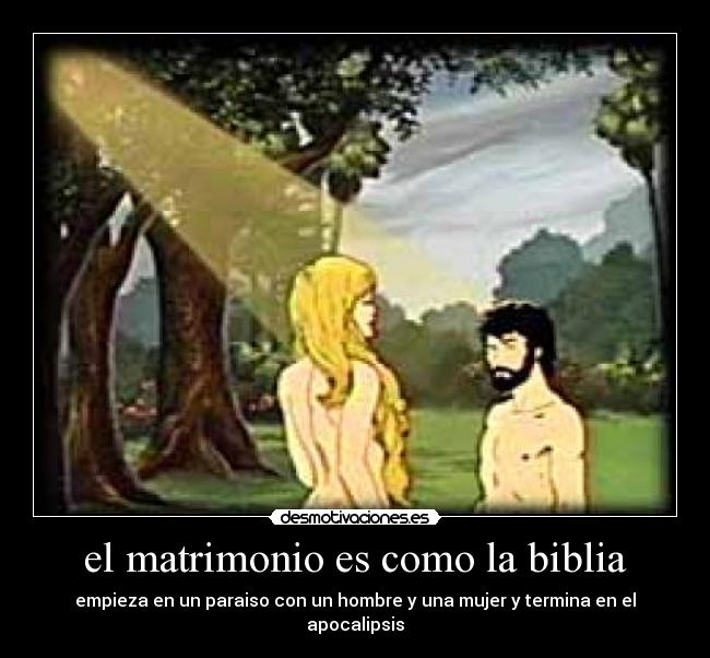 el matrimonio es como la biblia - 