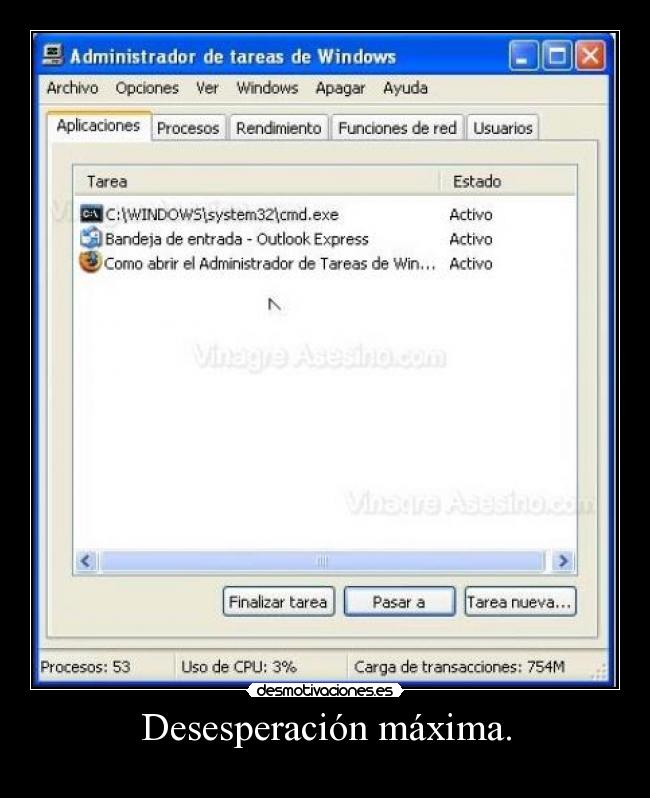 carteles tareas windows administrador desesperacion maxima desmotivaciones