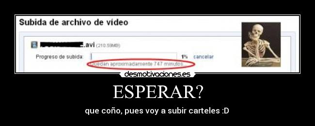 carteles esperar aburrimiento desmotivaciones