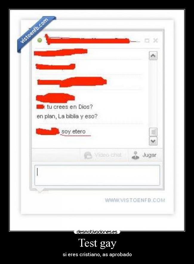 Test gay - si eres cristiano, as aprobado
