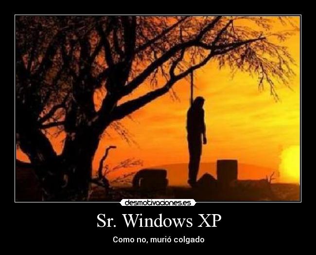 Sr. Windows XP - Como no, murió colgado