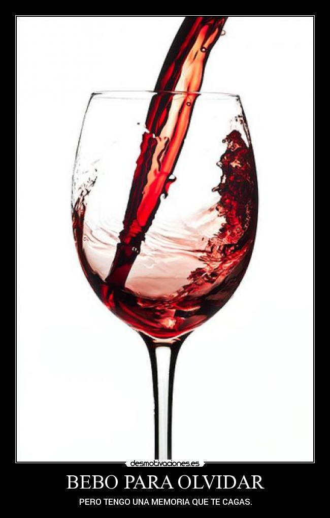BEBO PARA OLVIDAR - PERO TENGO UNA MEMORIA QUE TE CAGAS.