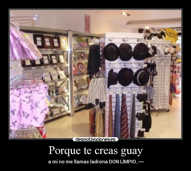 Porque te creas guay - a mi no me llamas ladrona DON LIMPIO..¬¬