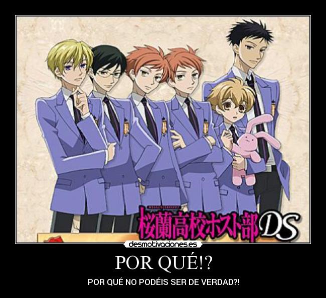 carteles host club anime desmotivaciones