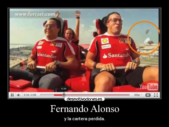 Fernando Alonso - y la cartera perdida.