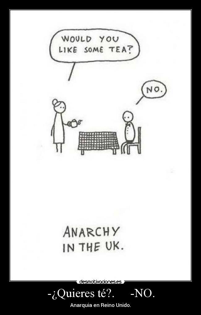 -¿Quieres té?.     -NO. - Anarquia en Reino Unido.