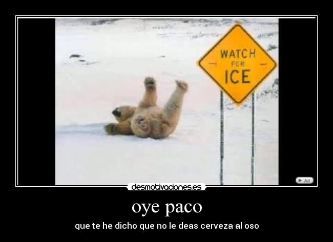 oye paco -