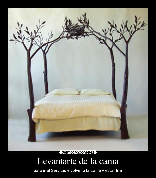 Levantarte de la cama - para ir al Servicio y volver a la cama y estar fría 