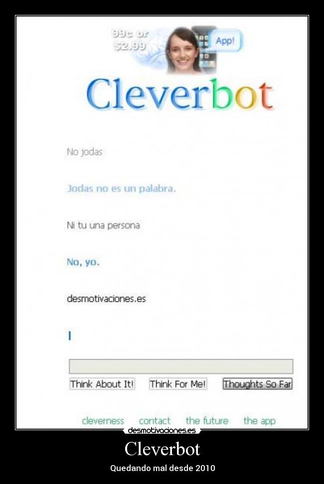 Cleverbot - Quedando mal desde 2010