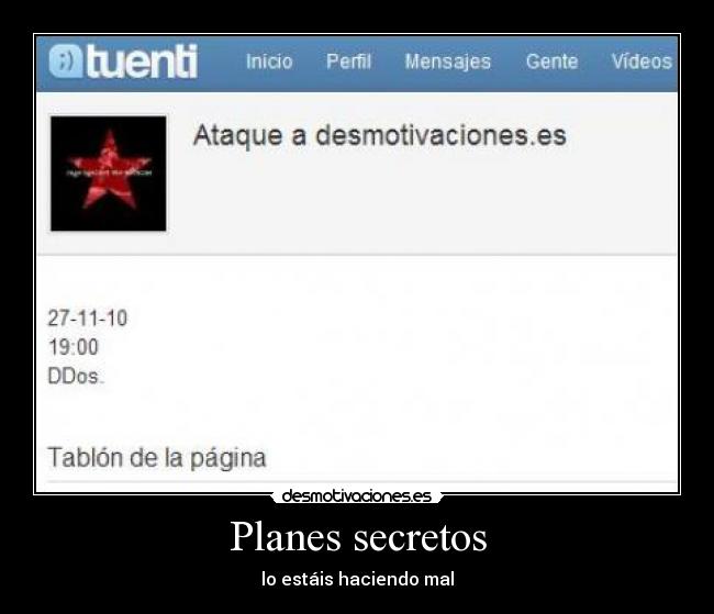 Planes secretos - lo estáis haciendo mal